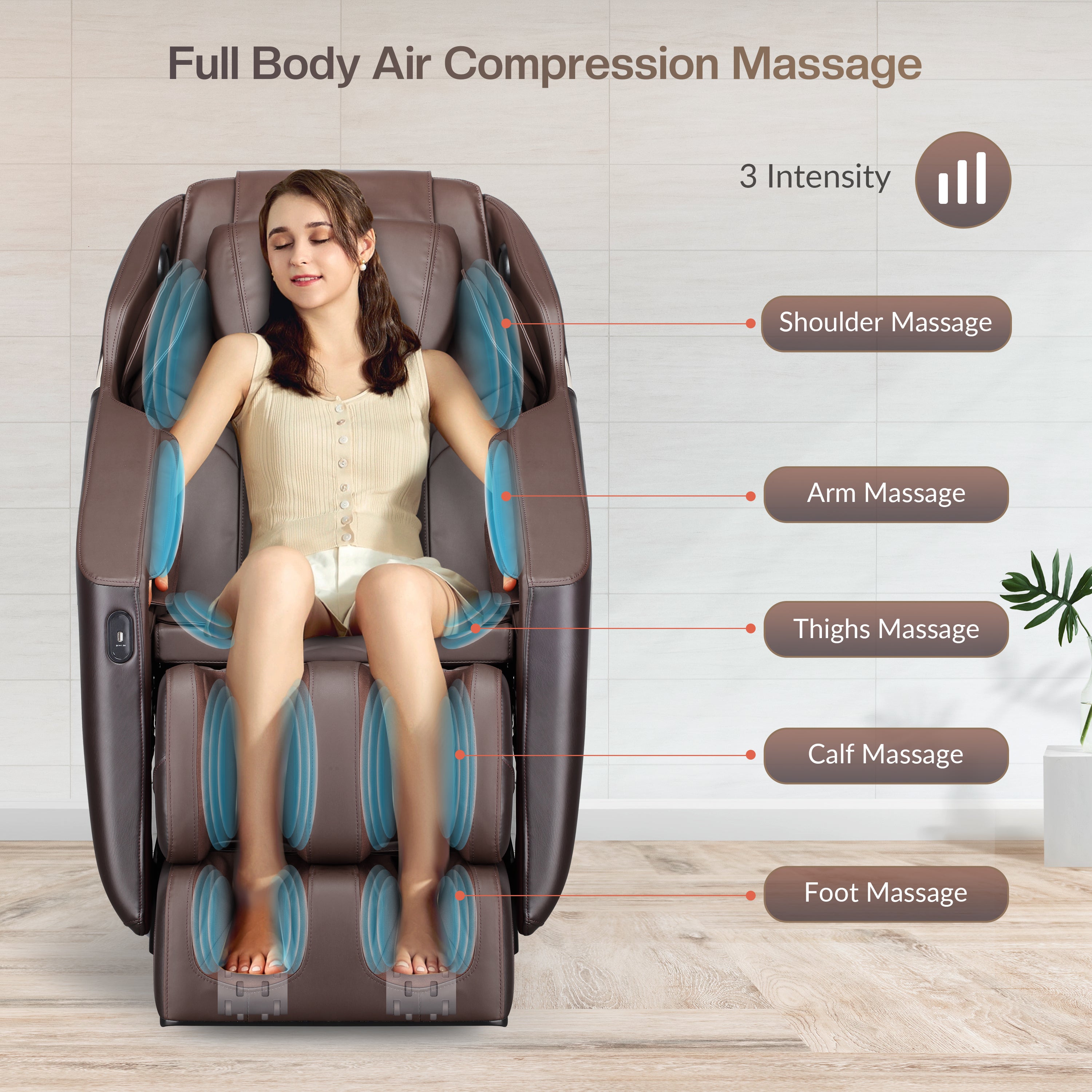 COMFIER 2023 Massage Chair Full Body,Zero Gravity Recliner with SL Track--CF-9212BR