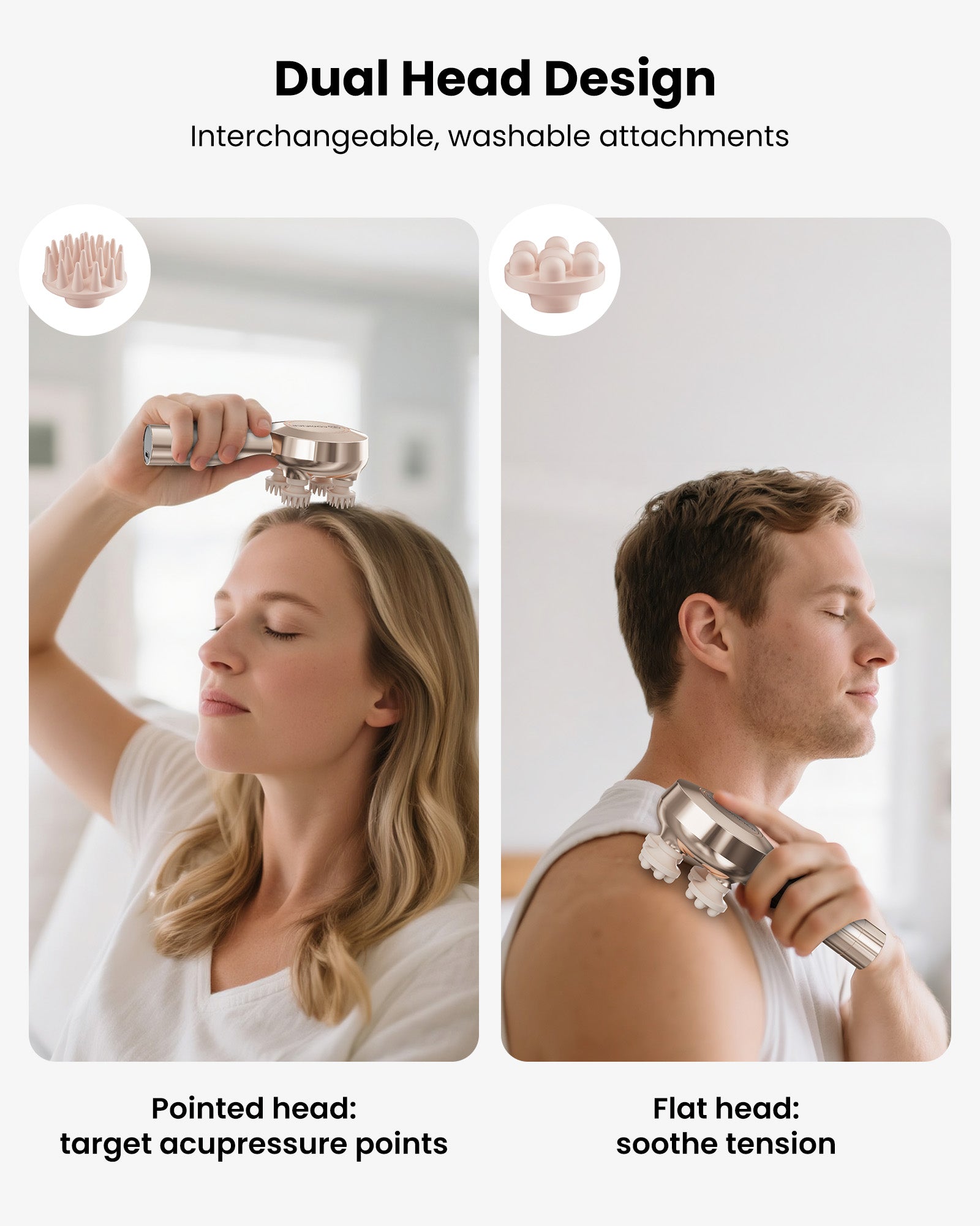 COMFIER Handheld Scalp Massager Hair Growth, Cordless Hair Head Massager with 3 Modes & 8 Silicone Claws, IPX7 Waterproof Body Massager for Stress Relax,Pet Massage,Head Scratcher