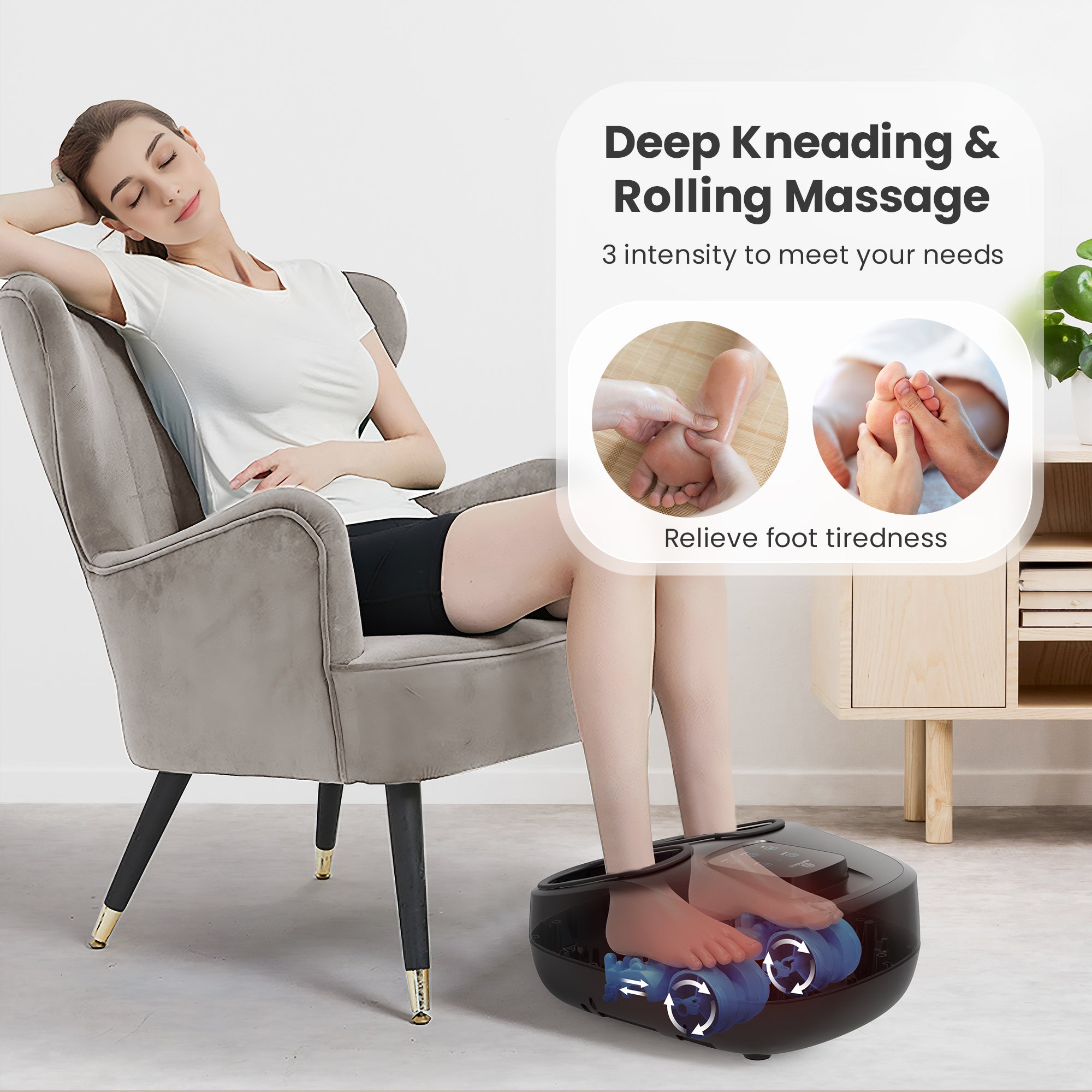 COMFIER Shiatsu Deep Kneading Foot Massager with Remote Control CF-5250N
