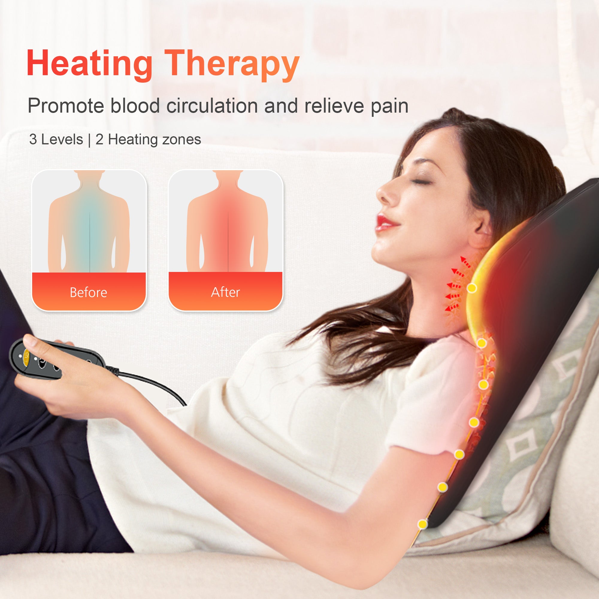COMFIER Back Neck Massager for Back Neck Pain Relief --CF-1228