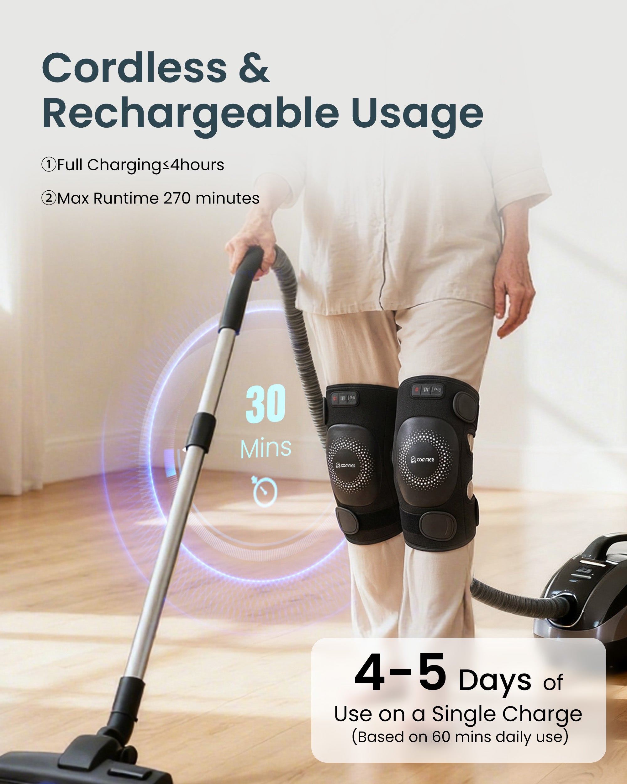 Cordless Knee Massager with Heat - 5512