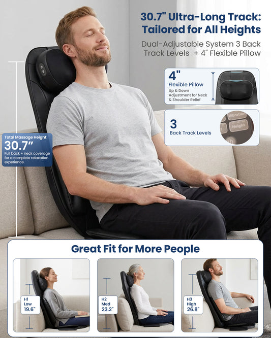 COMFIER Shiatsu Neck & Back Massager with Graphene Heat - 2523