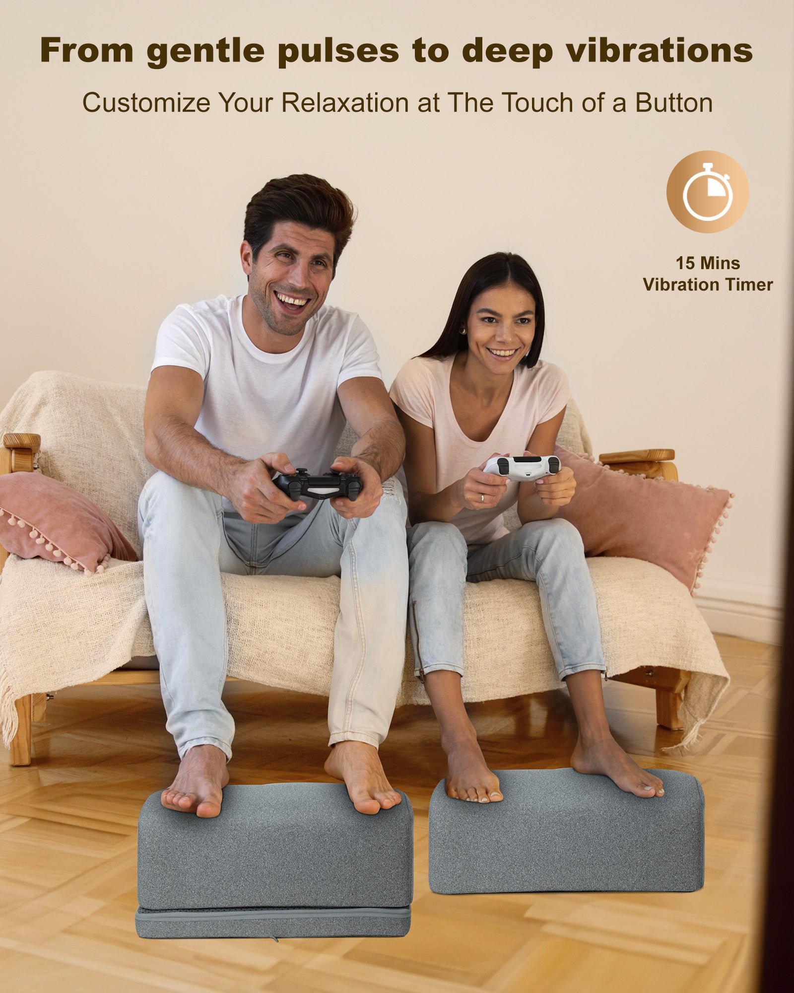 COMFIER Foot Rest Under Desk at Work with Heat, Vibration, Foot Heater Foot Warmer, 3 Height Under Desk Foot Rest for Office Chair, Gaming Chair Footstool, Ergonomic Heated Footrest, Computer Desk Use CF-5420