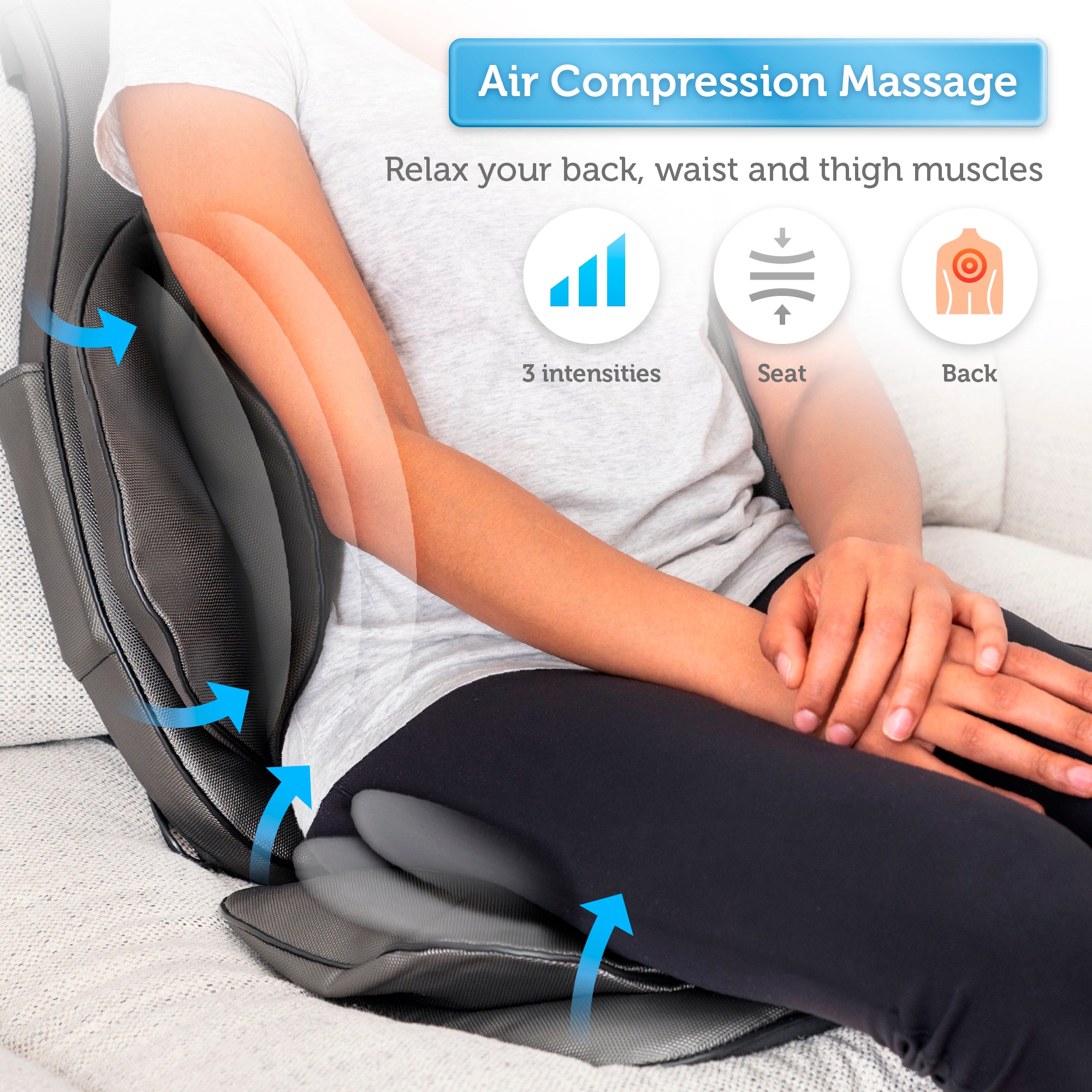 AIRE Neck Massager: Air Compression, Heat, Vibration For Pain Relief – Desk  Jockey LLC