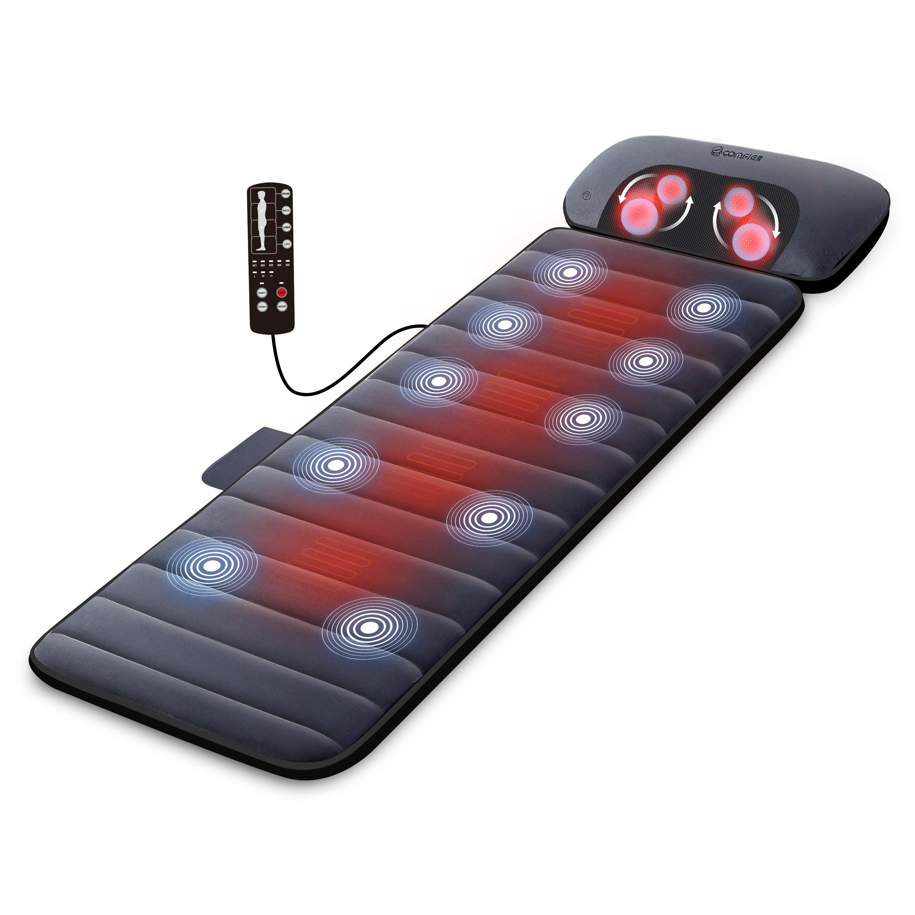 Full Body Massage Pad with Remote and Heat