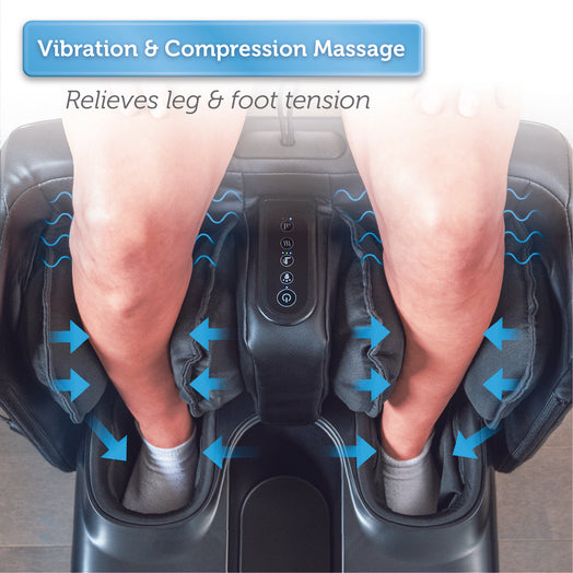 Comfier 2 in 1 Foot Massager Machine & Ottoman Foot Rest,Shiatsu Foot and Calf Massager with Heat - 5001