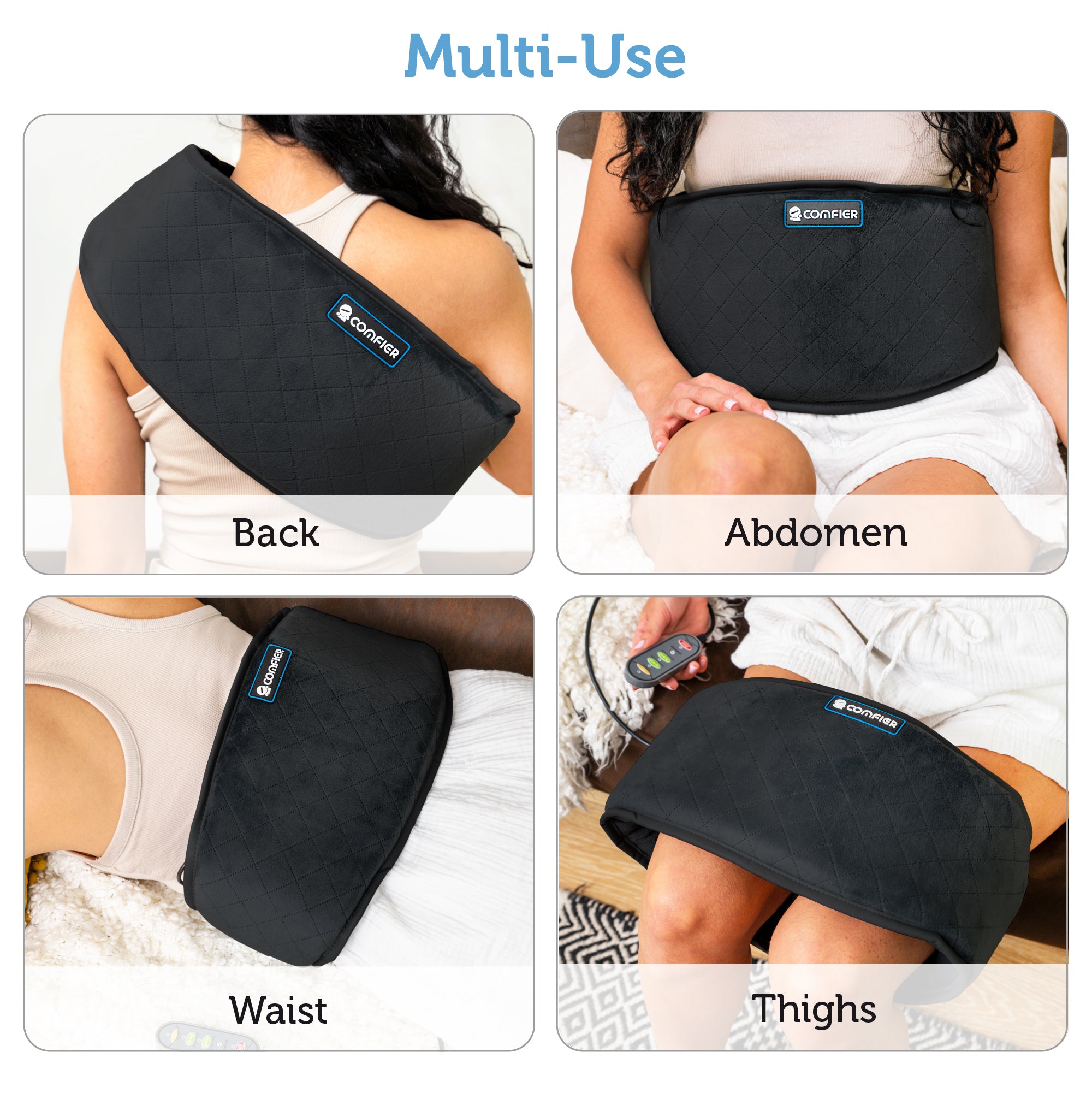 Comfier Heating Pad for Back Pain - Heat Belly Wrap Belt with Vibration Massage for Abdominal,Cramps Arthritic Pain Relief - 6006N