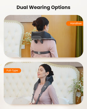 CiLi CILI Cordless Neck Massager with Heat, 4D Shiatsu Neck Shoulder Massager Deep Tissue Neck Back Massager Pillow, Wider Massage Head & More Heating Area CL-6826