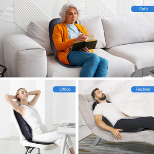 CiLi CILI Massage Chair Pad,Back Massage with Heat,Massage Pad with 10 Vibration Motors, Massage Chair for Home&Office Use CL-2613