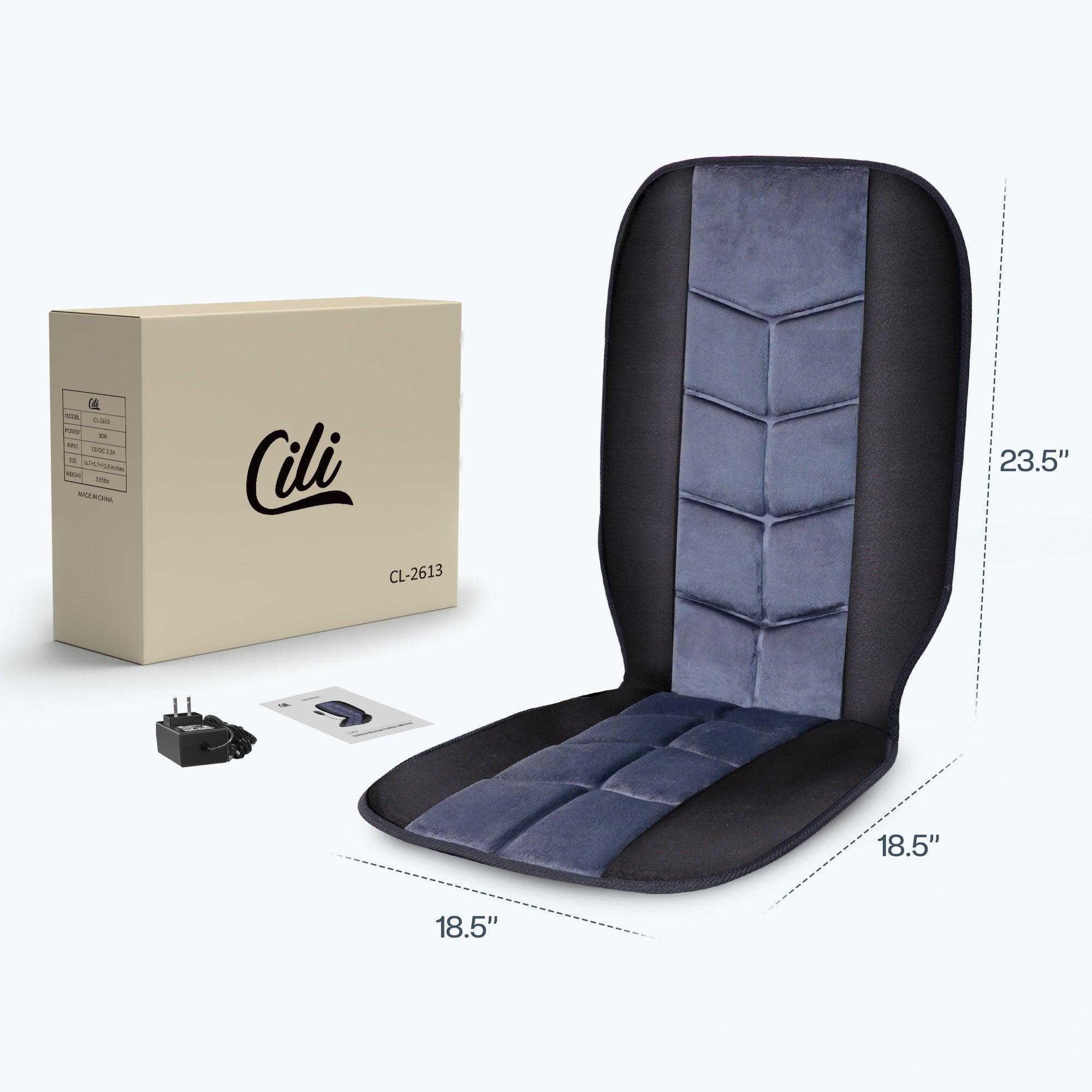 CiLi CILI Massage Chair Pad,Back Massage with Heat,Massage Pad with 10 Vibration Motors, Massage Chair for Home&Office Use CL-2613