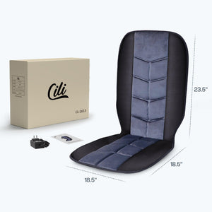 CiLi CILI Massage Chair Pad,Back Massage with Heat,Massage Pad with 10 Vibration Motors, Massage Chair for Home&Office Use CL-2613