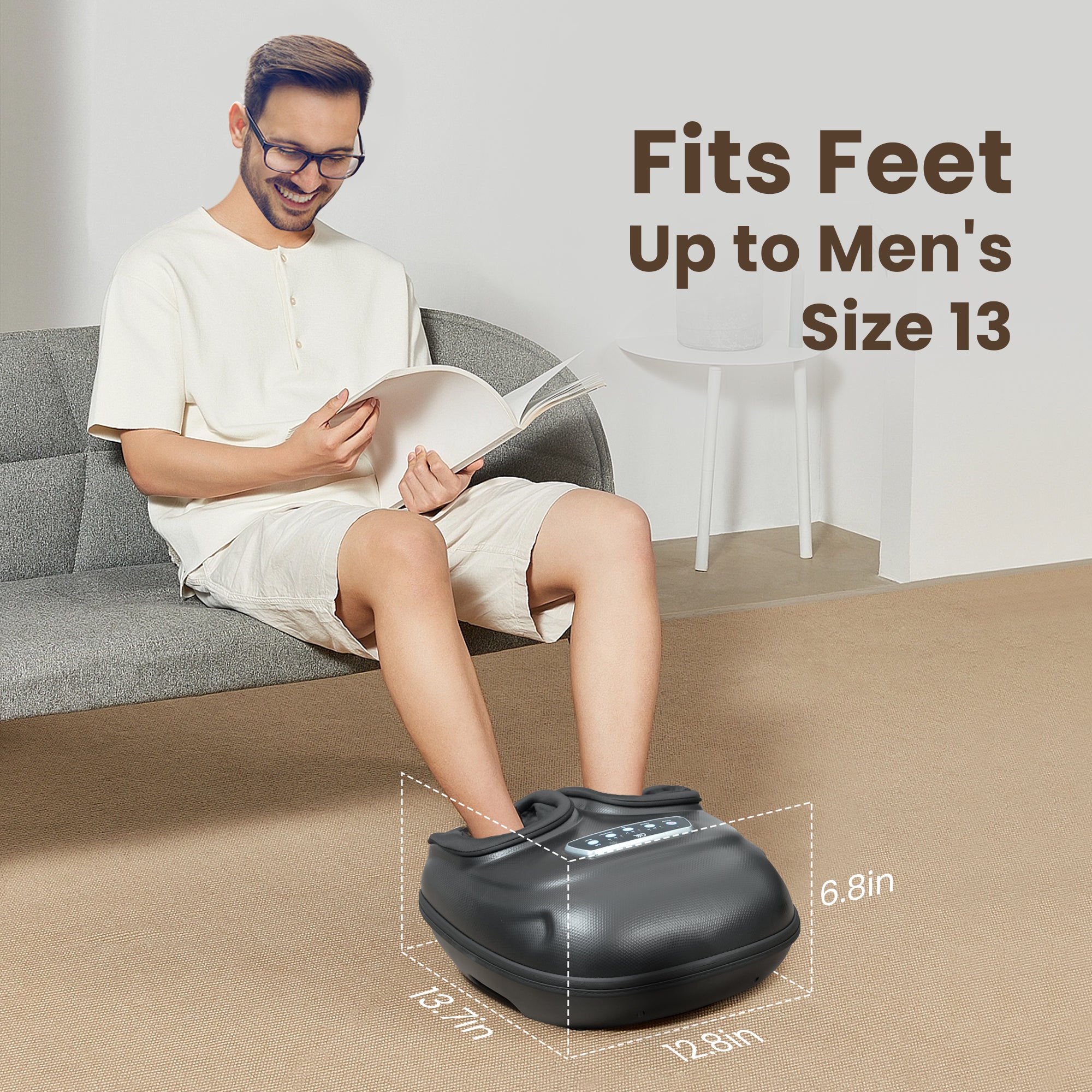 CiLi Foot Massager CILI Shiatsu Foot Massager Machine with Heat, Feet Massager for Plantar Fasciitis Neuropathy, Soles & Instep Heating, Remote Control CL-5225RC