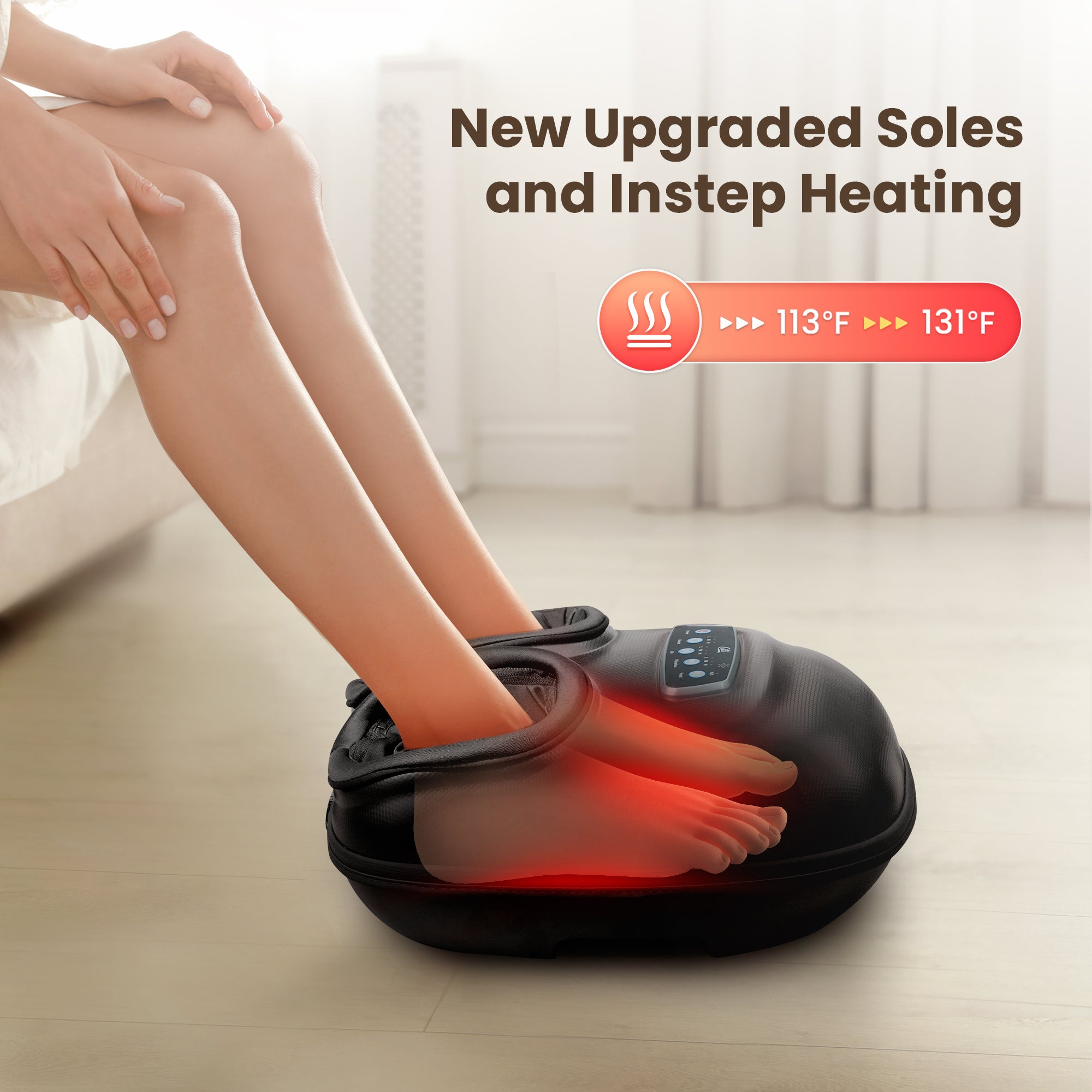 CiLi Foot Massager CILI Shiatsu Foot Massager Machine with Heat, Feet Massager for Plantar Fasciitis Neuropathy, Soles & Instep Heating, Remote Control CL-5225RC