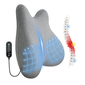 CiLi Lumbar Support & Massager CILI Heated Lumbar Support Pillow for Office Chair, Ergonomic Back Support Cushion with Vibration, Memory Foam Chair Back Massager CL-1307
