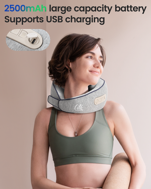 CiLi Neck Massager CiLi Cordless Neck Massager Pillow with Heat, Shiatsu Neck Massager for Pain Relief Deep Tissue, Neck Travel Pillow, 3 Adjustable Intensity CL-6476
