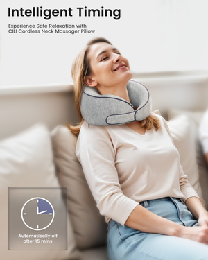 CiLi Neck Massager CiLi Cordless Neck Massager Pillow with Heat, Shiatsu Neck Massager for Pain Relief Deep Tissue, Neck Travel Pillow, 3 Adjustable Intensity CL-6476