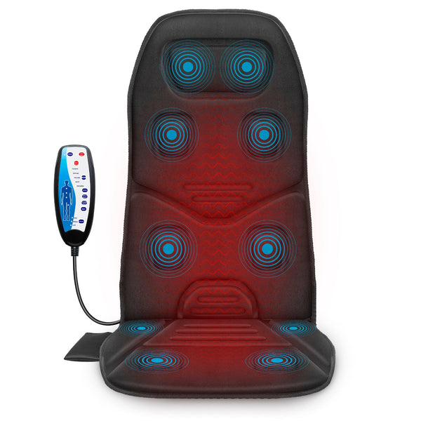 Comfier Back Massager Black / Basic Comfier Vibration Back Massage Cushion with Heat, Massage Pad for Home or Office Chair CF-2206