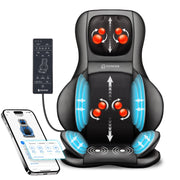 Comfier Back Massager Black Comfier Shiatsu Neck & Back Massager, 2D/3D Kneading Massage Chair Pad, APP Remote 2309-APP