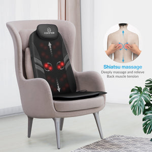 Comfier Back Massager Comfier Back Massager for Back Pain Relief with APP Control, Shiatsu Massage Chair Pad CF-2506