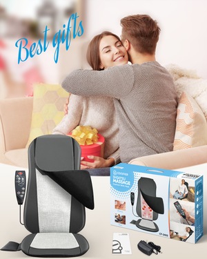 Comfier Back Massager Comfier Back Massager with Heat, Full Back Massager for Chair with 2 Shiatsu Speeds, Heated Chair Massage Pad with Spot ,Massage Seat Pad for Home Office use CF-2405