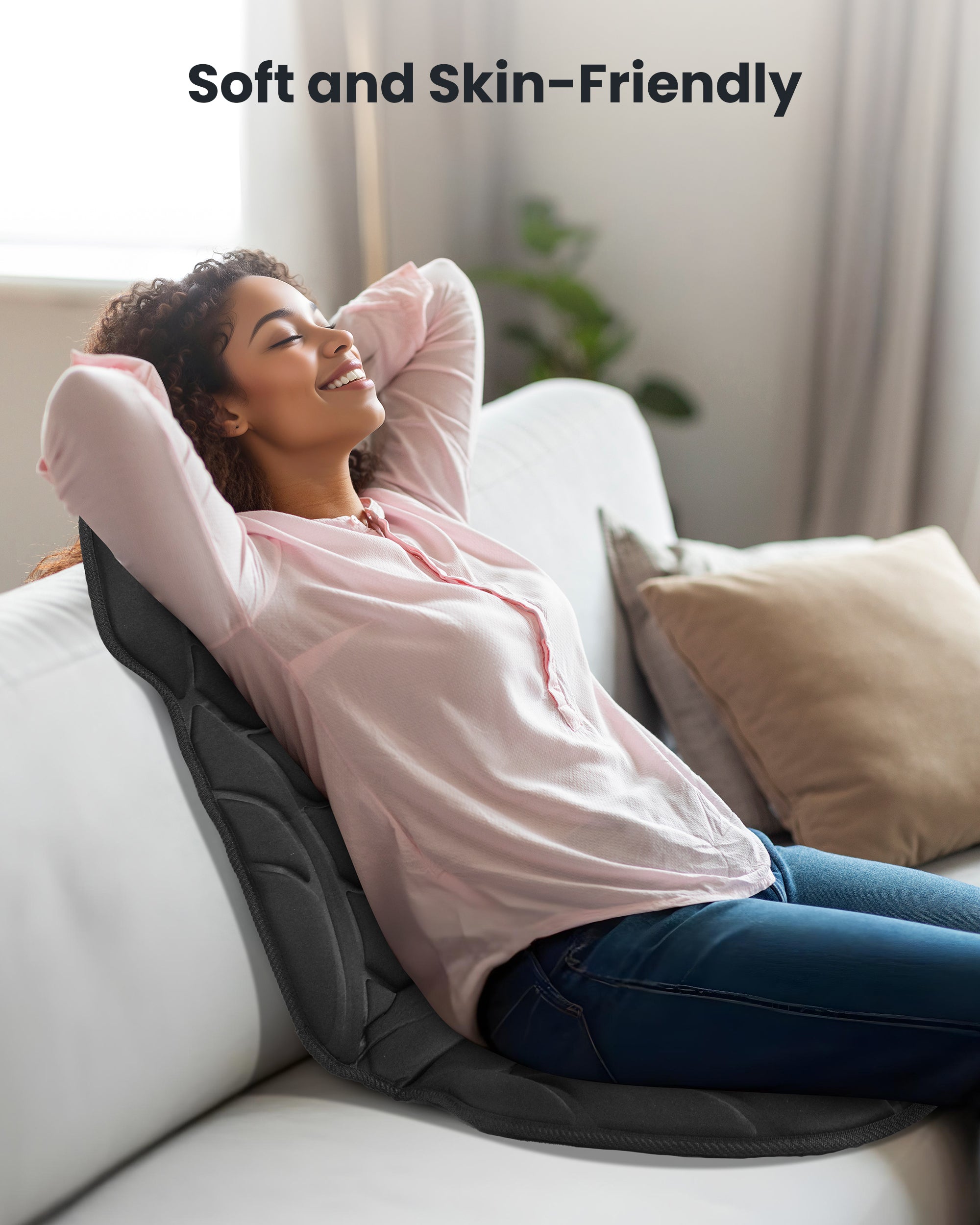 Comfier Back Massager Comfier Back Massager with Heat, Vibration Massage Seat Cushion with 8 Massage Nodes & 5 Modes, Adjustable Chair Massage Pad for Home Office, Heated Chair Pad CF-2402