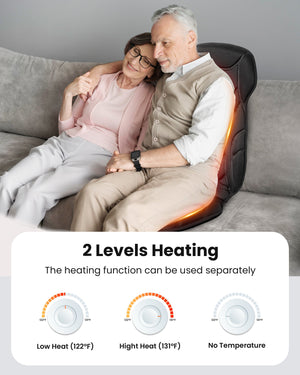 Comfier Back Massager Comfier Back Massager with Heat, Vibration Massage Seat Cushion with 8 Massage Nodes & 5 Modes, Adjustable Chair Massage Pad for Home Office, Heated Chair Pad CF-2402