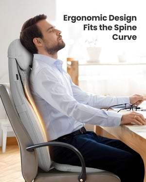 Comfier Back Massager Comfier Shiatsu Back Massager with Heat, Deep Tissue Kneading Chair Massager with Vibration, 2D/3D Shiatu Massage Seat Cushion, Full Back Massage Chair Pad CF-2311