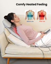 Comfier Back Massager Comfier Shiatsu Back Massager with Heat, Deep Tissue Kneading Chair Massager with Vibration, 2D/3D Shiatu Massage Seat Cushion, Full Back Massage Chair Pad CF-2311