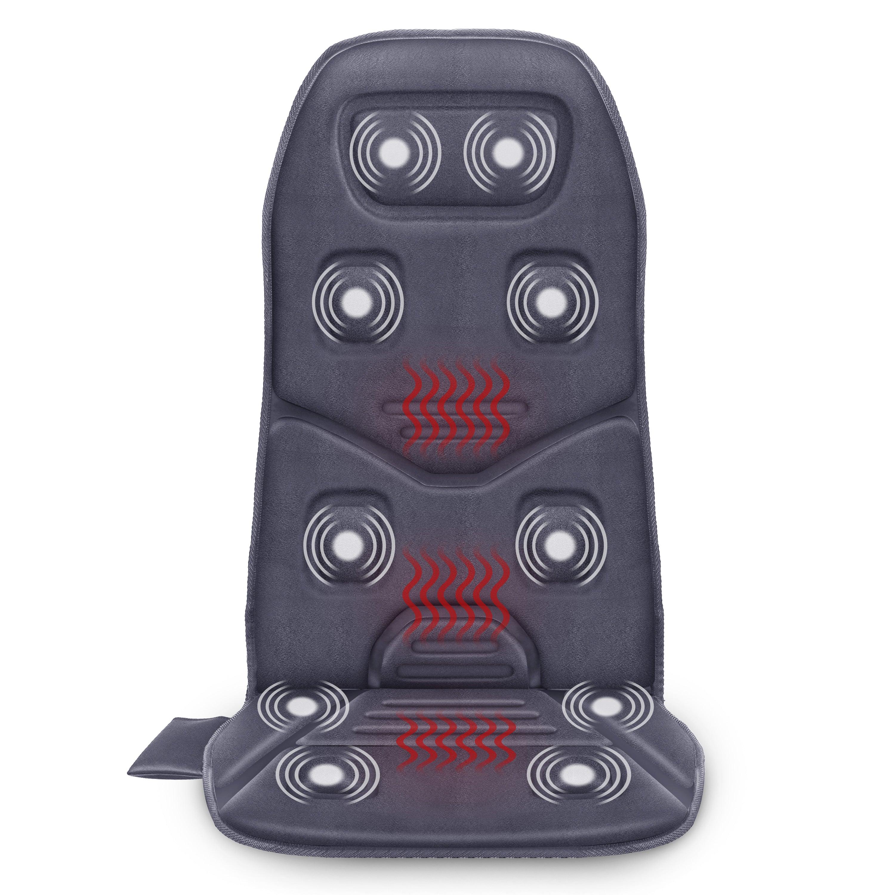 Comfier Back Massager Gray / Basic Comfier Vibration Back Massage Cushion with Heat, Massage Pad for Home or Office Chair CF-2206