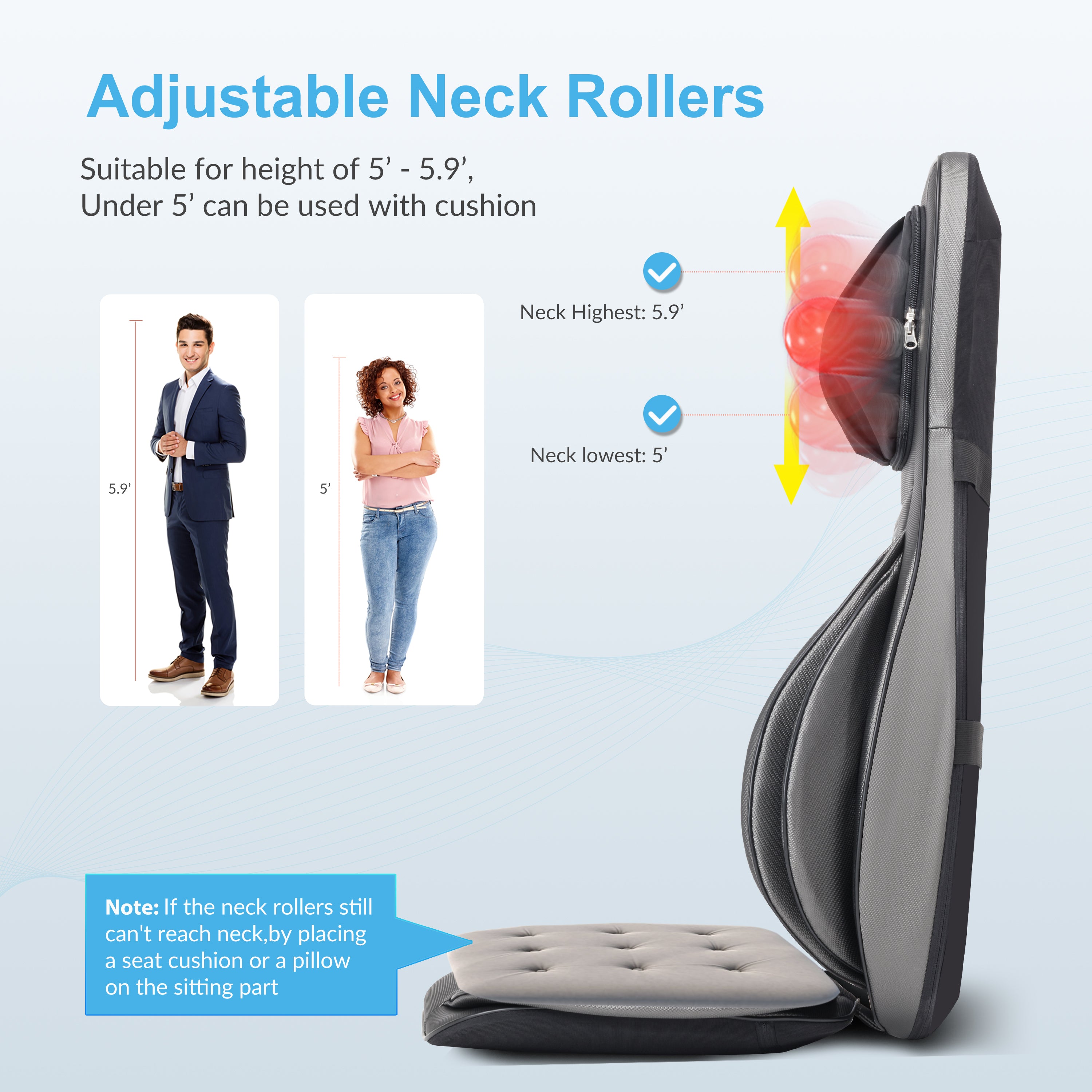 Comfier Back Massager Neck & Back Massager with Air Compress & Shiatsu CF-2309