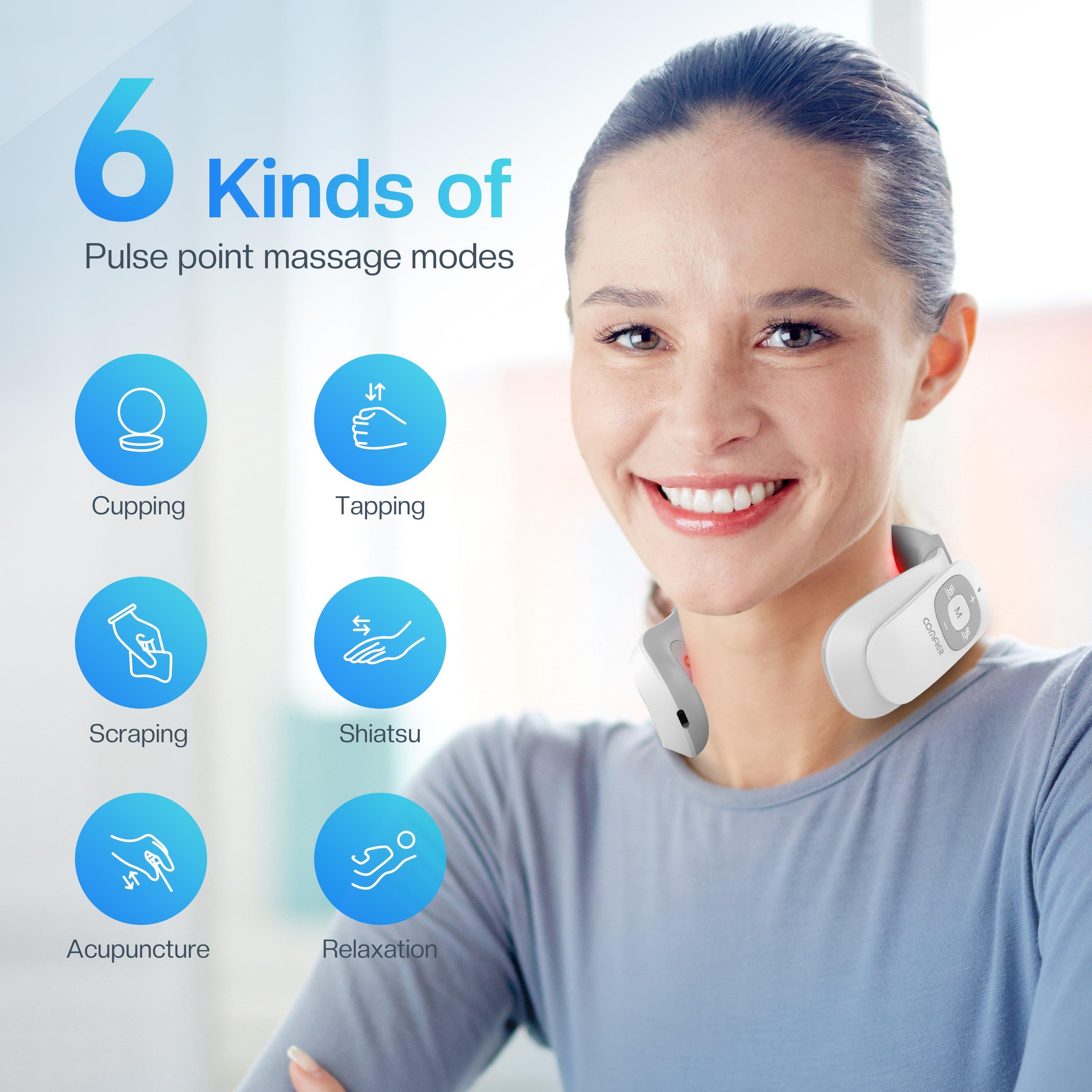 Comfier Comfier Portable Intelligent Electric Pulse Neck Massager with Heat for Pain Relief CF-6322