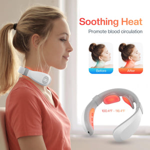 Comfier Comfier Portable Intelligent Electric Pulse Neck Massager with Heat for Pain Relief CF-6322