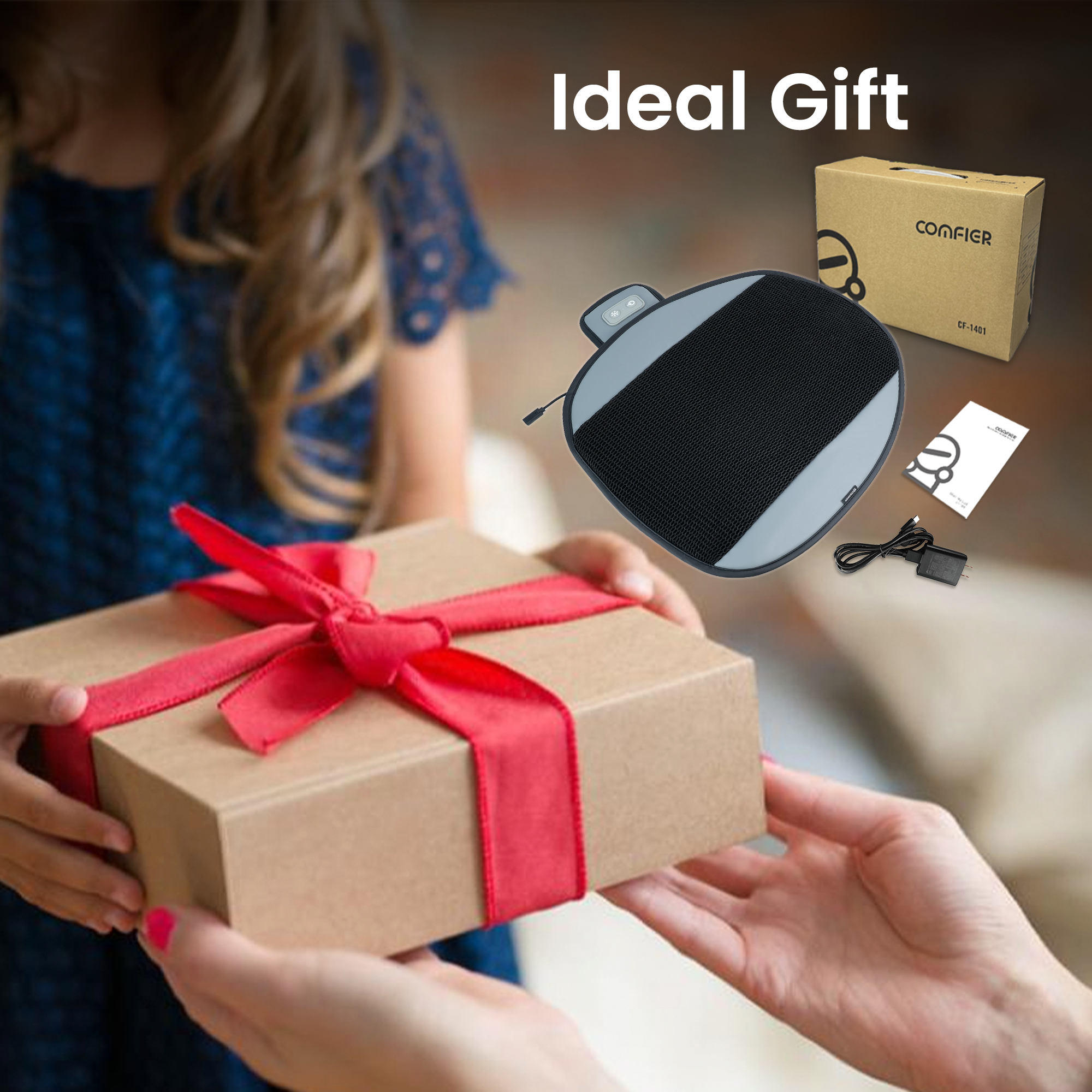 Comfier Cooling Seat Cushion Comfier Cooling Seat Cushion with Fans, Cooling Seat Covers for Car, Quick Cooling & 3 Speed Adjustable, Cooling Car Seat Cushion for Cars Home Office CF-1401