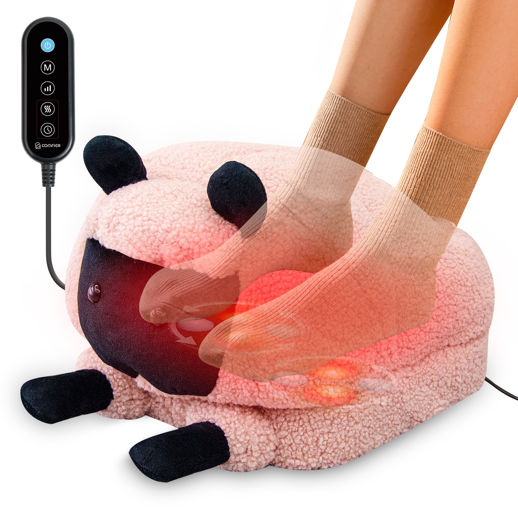Comfier Foot Massager CF-5403 (without Shiatsu) Comfier Shiatsu Foot Massager with Heat for Tired Foot Blood Circulation, Pink, Perfect Gift  CF-5403SWM