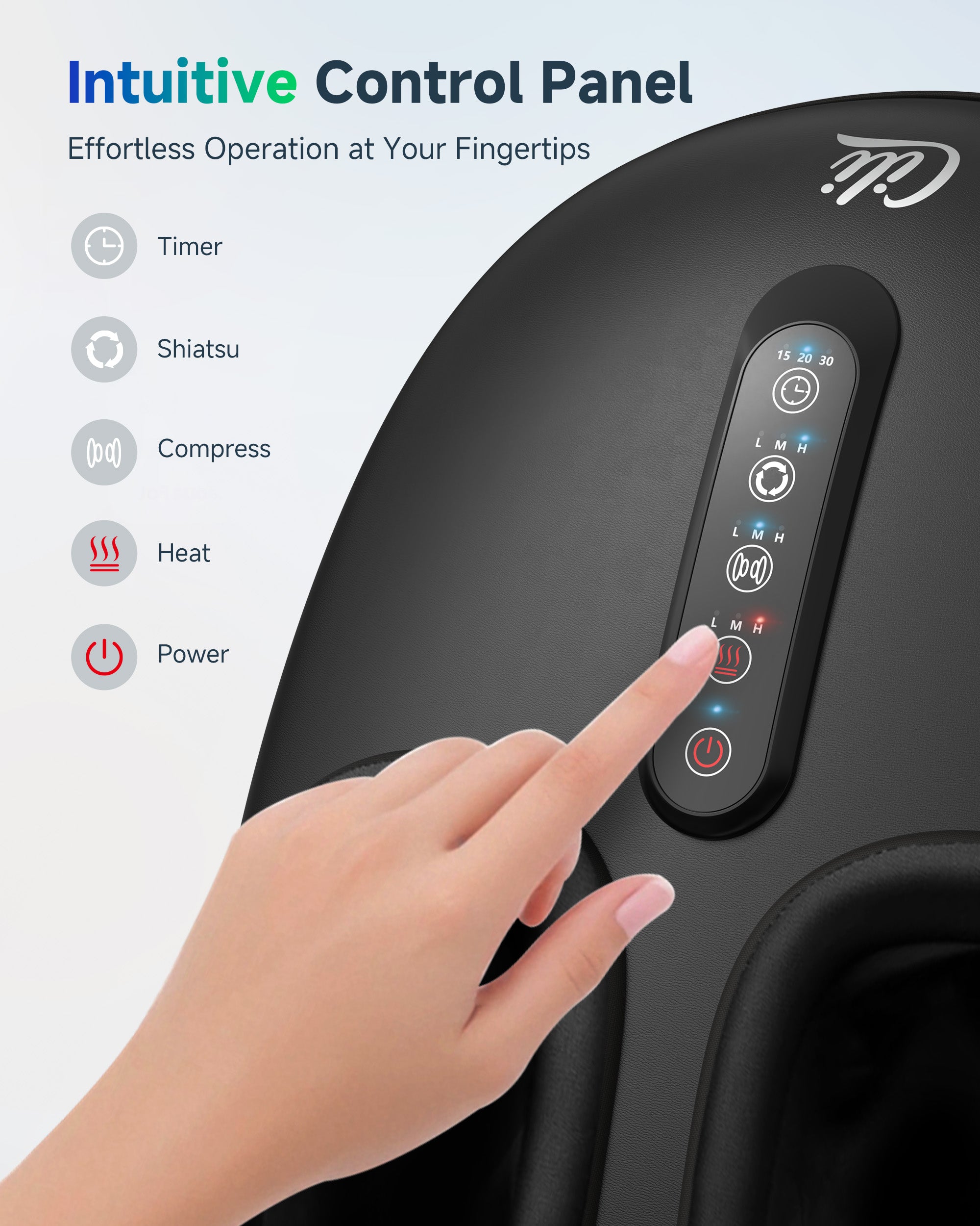 Comfier Foot Massager CILI Shiatsu Foot Massager with Heat,Electric Heated Feet Massager with Compression,Rolling & Kneading Massage,Feet Massage Machine for Plantar Fasciitis,Up to Size 14 CL-5445
