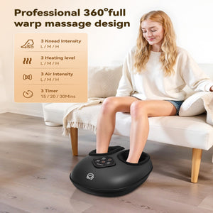 Comfier Foot Massager Comfier 2025 Upgrade Larger Foot Massager with Size 14, Shiatsu Feet Machine with Heat,Compression, Kneading &rolling,foot Massage for neuropathy,Plantar Fasciitis, Home or Office CF-5425