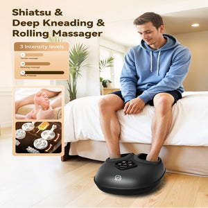 Comfier Foot Massager Comfier 2025 Upgrade Larger Foot Massager with Size 14, Shiatsu Feet Machine with Heat,Compression, Kneading &rolling,foot Massage for neuropathy,Plantar Fasciitis, Home or Office CF-5425