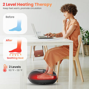 Comfier Foot Massager Comfier 2025 Upgraded Shiatsu Foot Massager Machine with Remote, Deep Kneading Feet Massager with Heat CF-5003RC