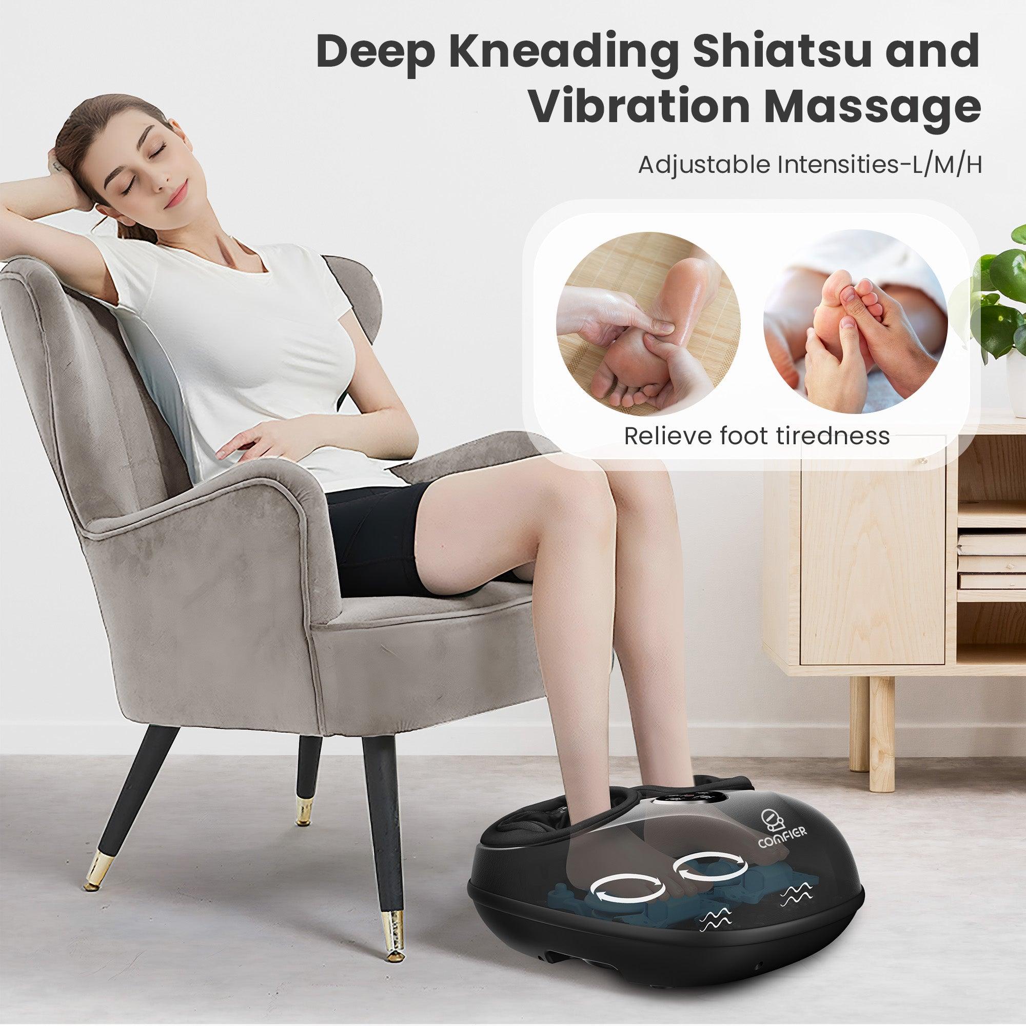 Comfier Foot Massager Comfier 2025 Upgraded Shiatsu Foot Massager Machine with Remote, Deep Kneading Feet Massager with Heat CF-5003RC
