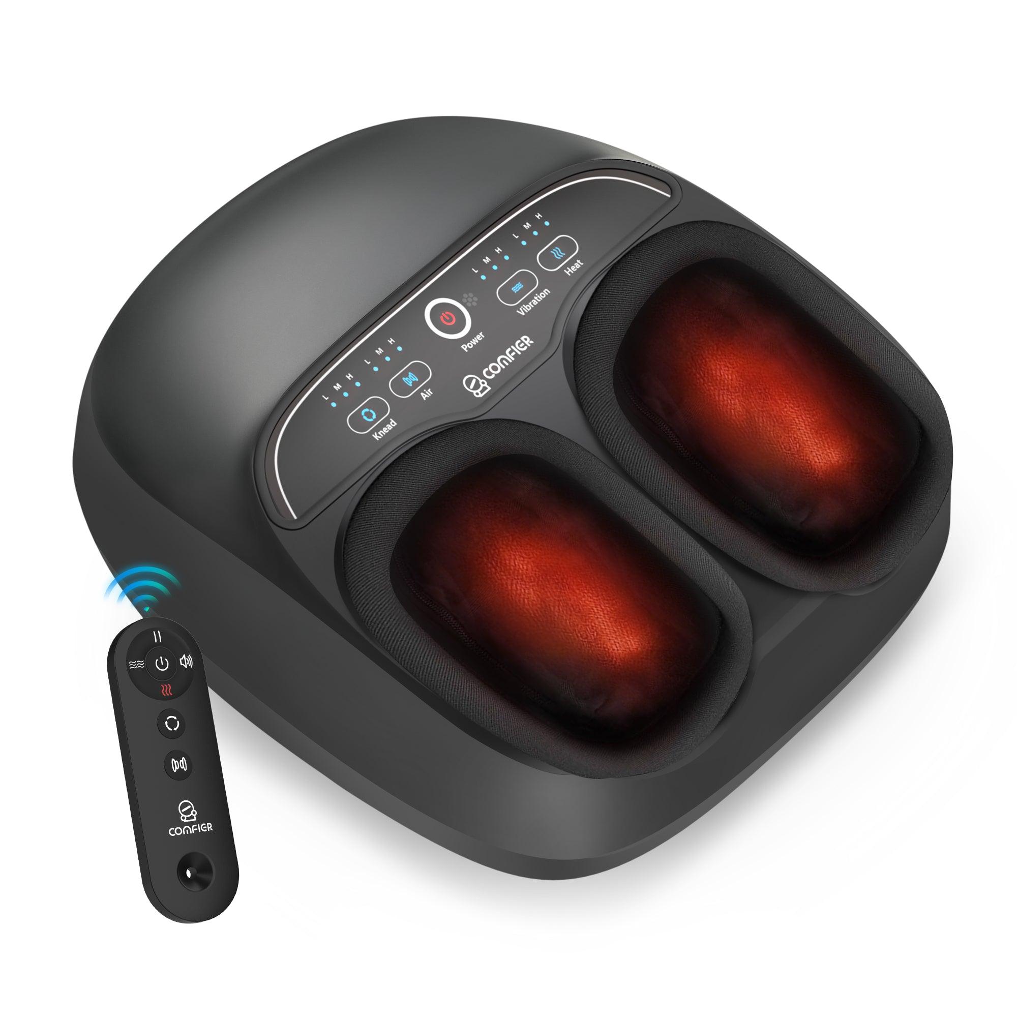 Comfier Foot Massager Comfier Foot Massager Machine with Heat, Shiatsu Feet Massager for Plantar Fasciitis Neuropathy, Remote Control, Customizable Settings, Pause Function, UP to Men Size 13 CF-5310