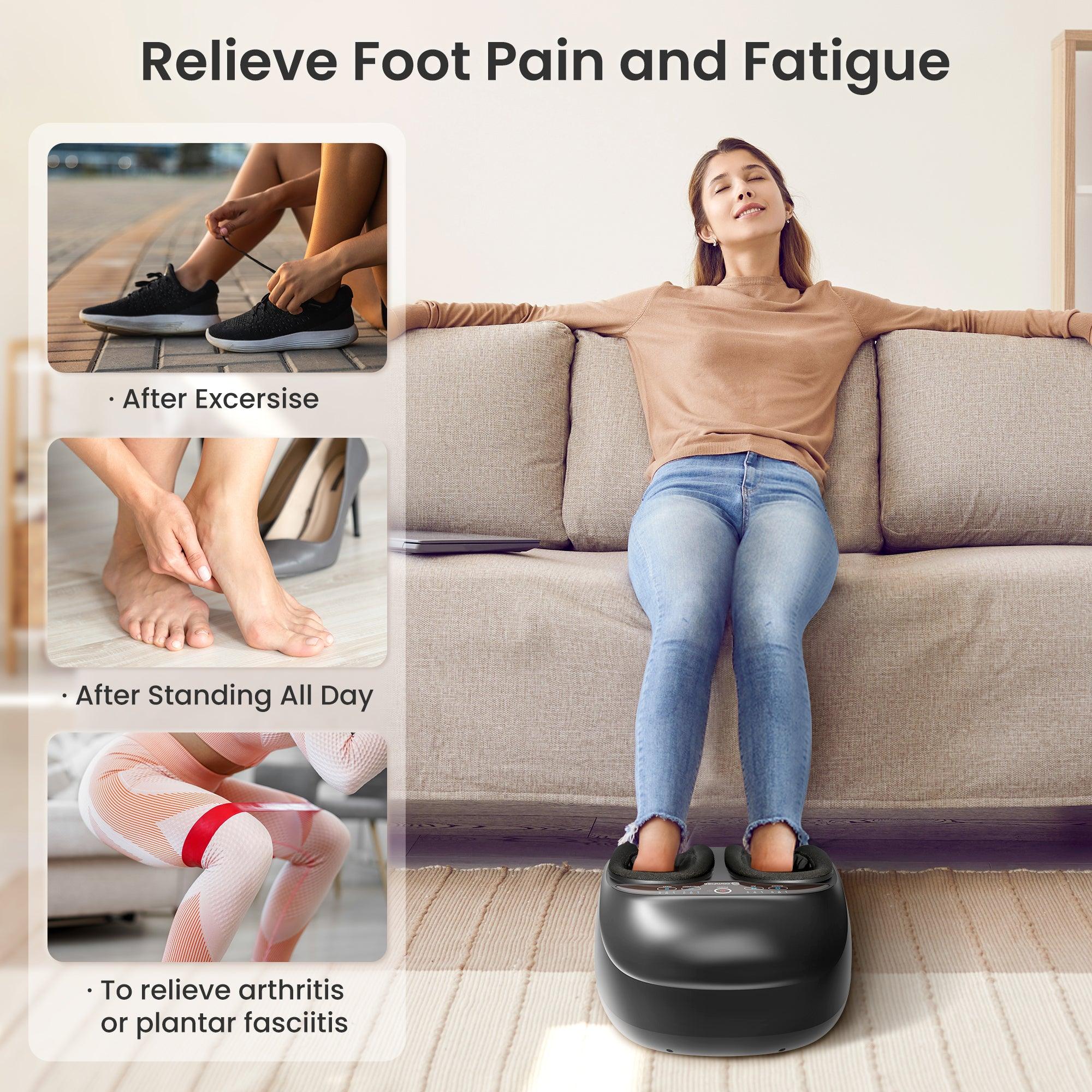 Comfier Foot Massager Comfier Foot Massager Machine with Heat, Shiatsu Feet Massager for Plantar Fasciitis Neuropathy, Remote Control, Customizable Settings, Pause Function, UP to Men Size 13 CF-5310