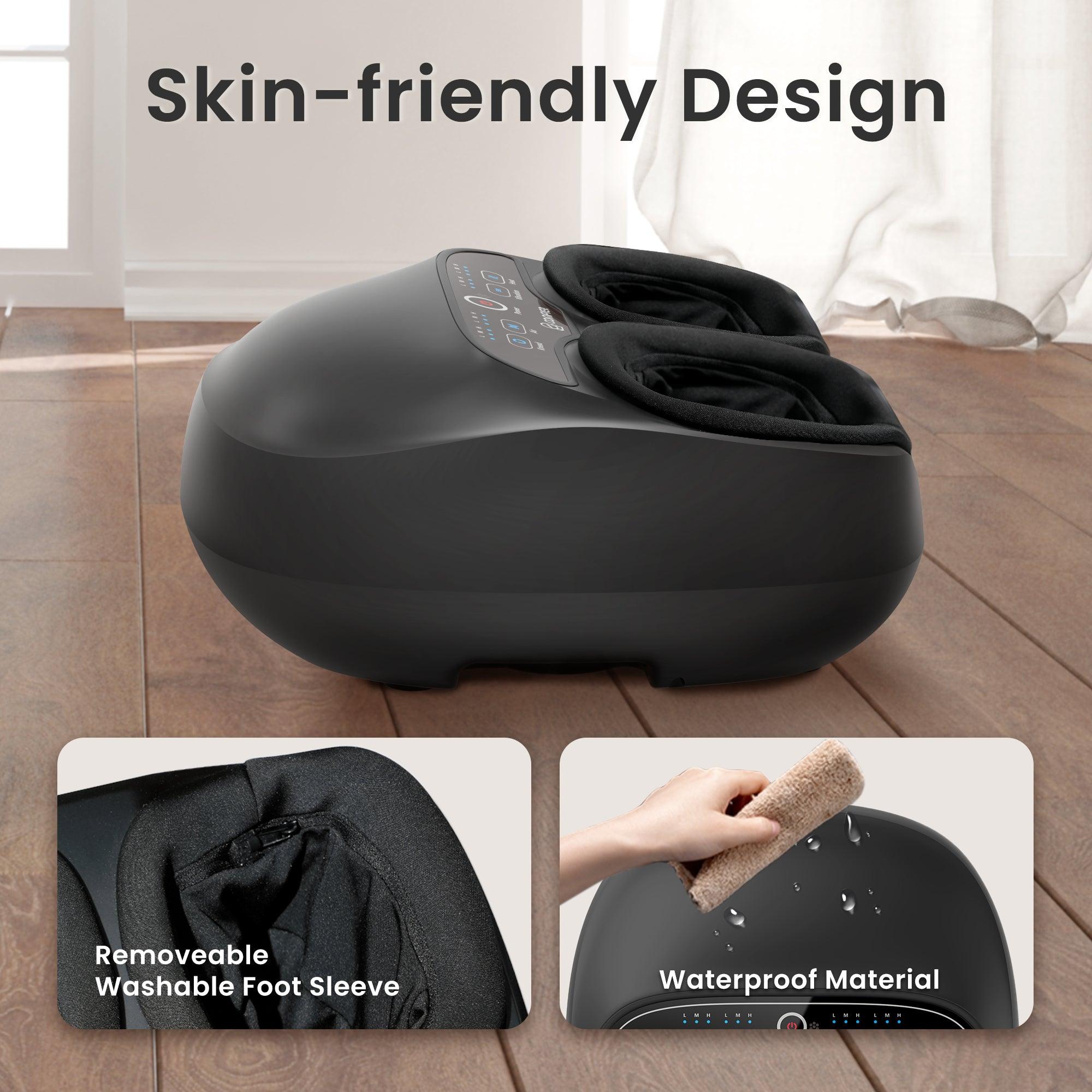 Comfier Foot Massager Comfier Foot Massager Machine with Heat, Shiatsu Feet Massager for Plantar Fasciitis Neuropathy, Remote Control, Customizable Settings, Pause Function, UP to Men Size 13 CF-5310