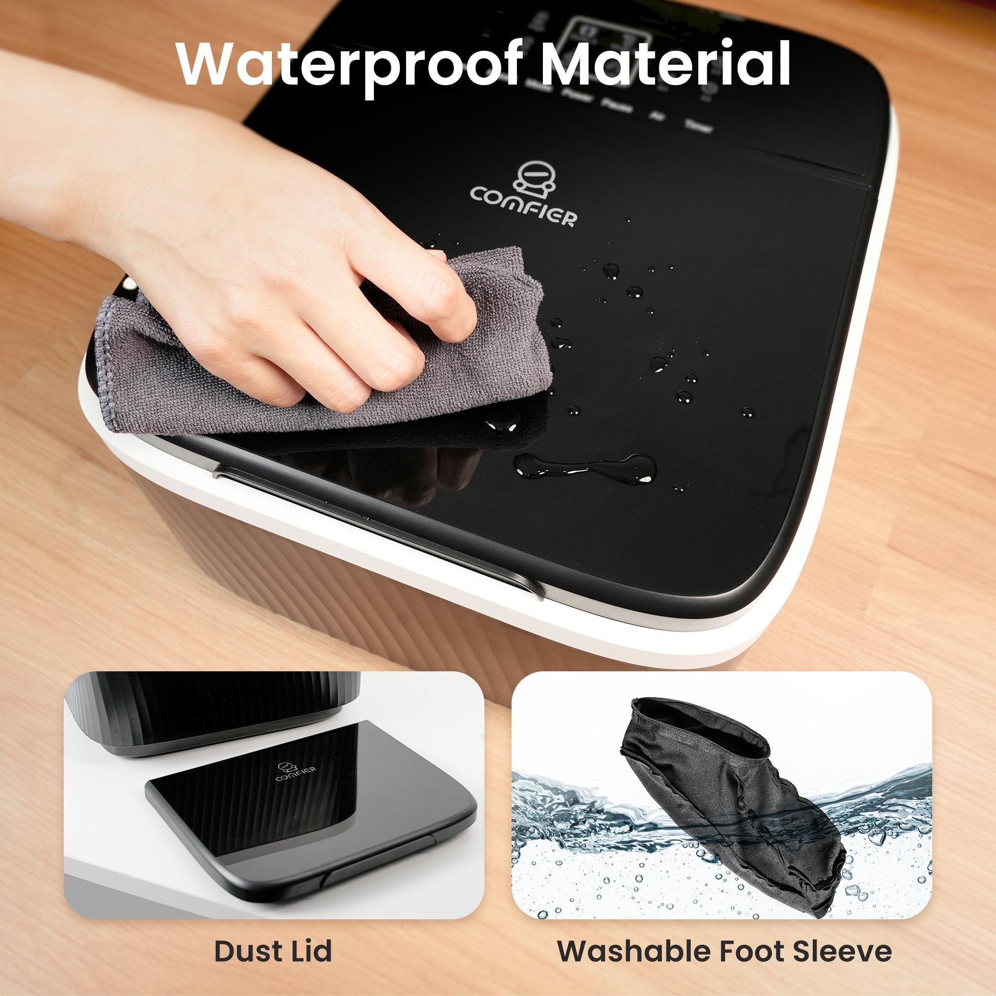 Comfier Foot Massager Comfier Foot Massager with Heat, Shiatsu Foot Massager Machine for Neuropathy Plantar Fasciitis, Squeeze & Rolling Foot Massage, Remote Control & Piano-Key Button CF-5326