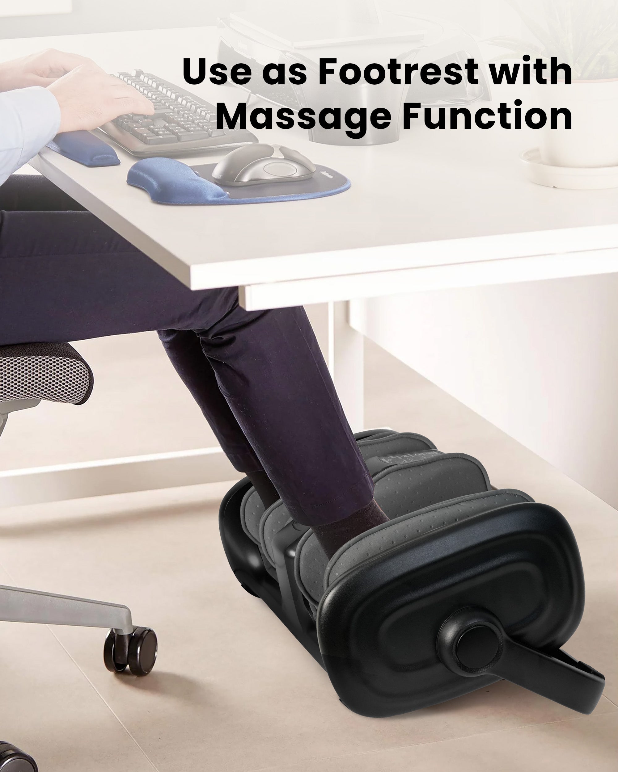 Comfier Foot Massager Comfier Shiatsu Foot Massager Machine, Foot Calf Massager with Heat, Squeeze & Vibration Massage, Remote Control, UP to Men Size 14 CF-5416
