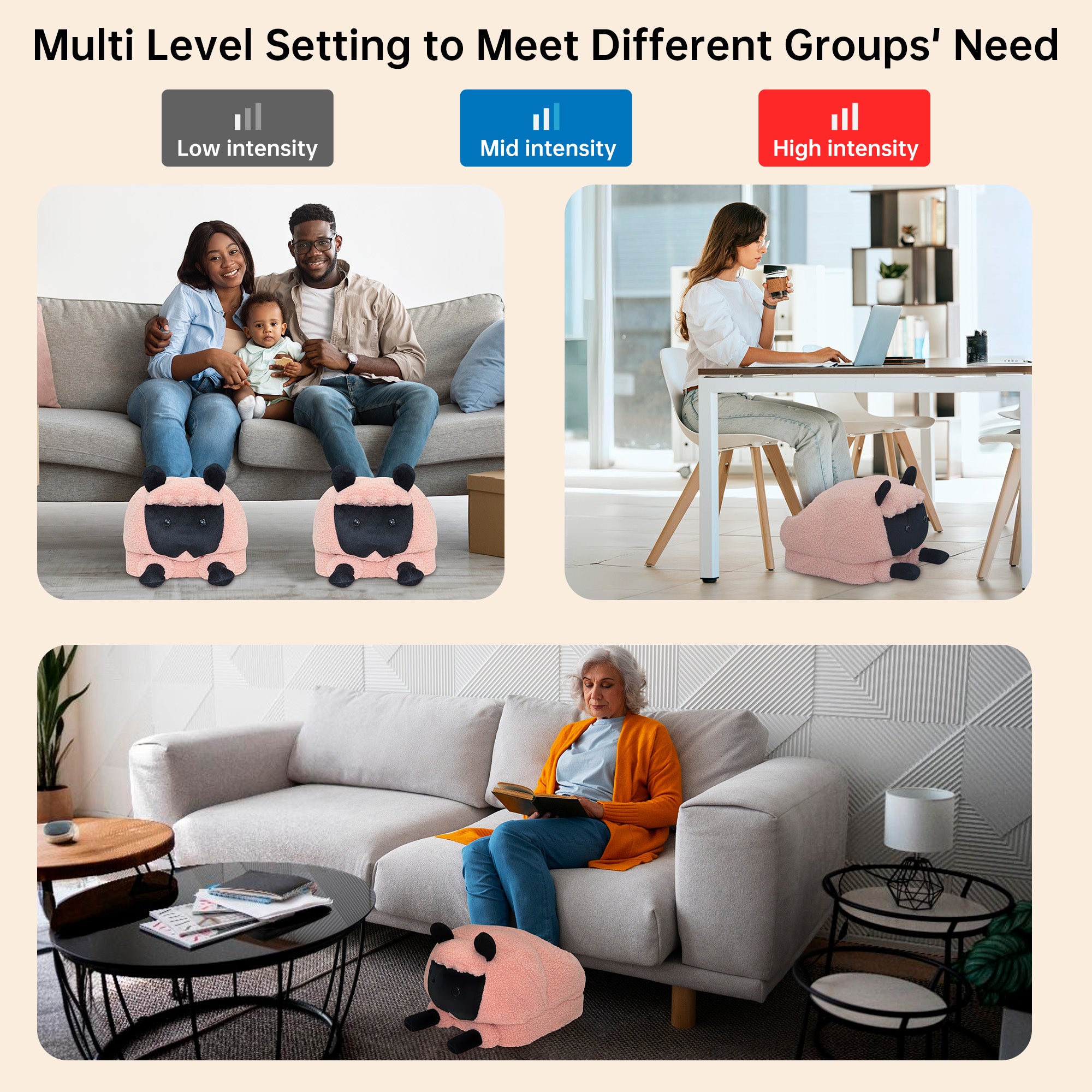 Comfier Foot Massager Comfier Shiatsu Foot Massager with Heat for Tired Foot Blood Circulation, Pink, Perfect Gift  CF-5403SWM