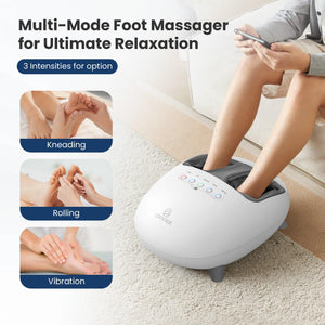 Comfier Foot Massager Comfier Shiatsu Foot Massager with Heat, Kneading and Vibration Massage Electric Heated Foot Massager, Up to size 14 CF- 5332
