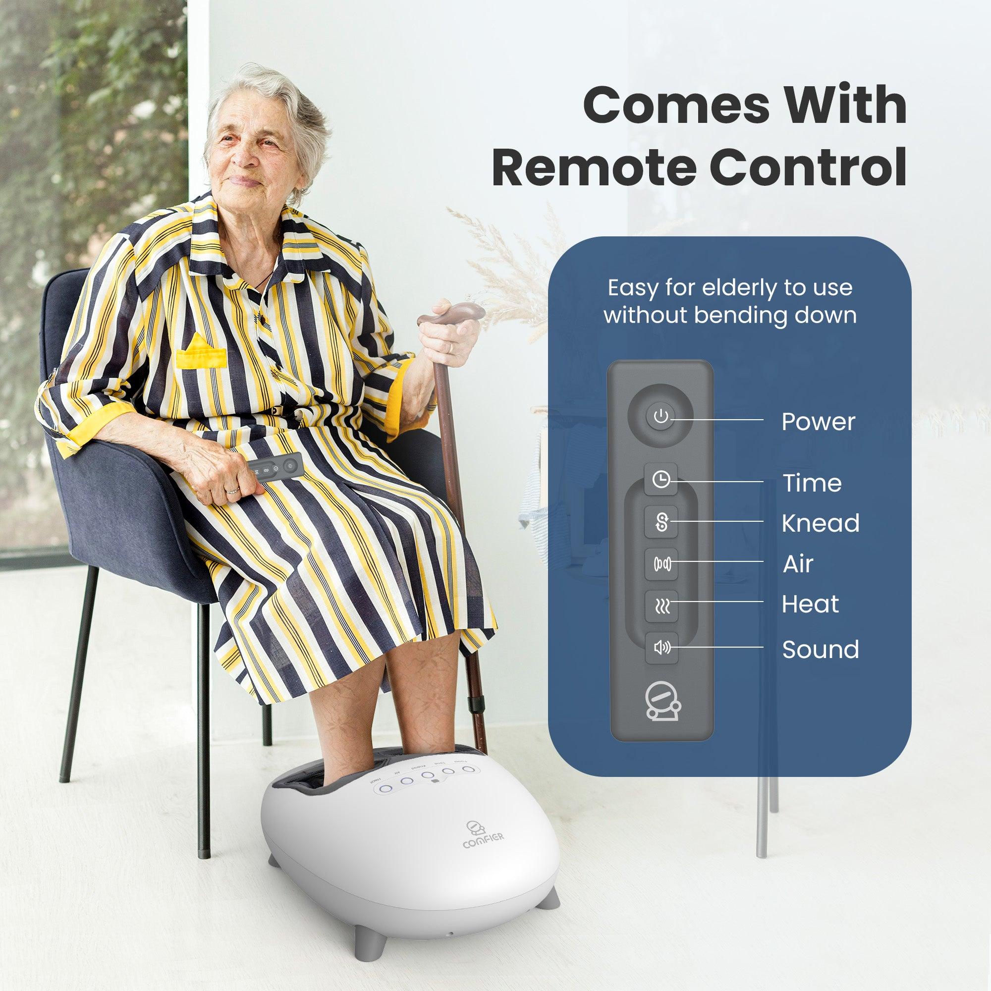 Comfier Foot Massager Comfier Shiatsu Foot Massager with Heat, Kneading and Vibration Massage Electric Heated Foot Massager, Up to size 14 CF- 5332