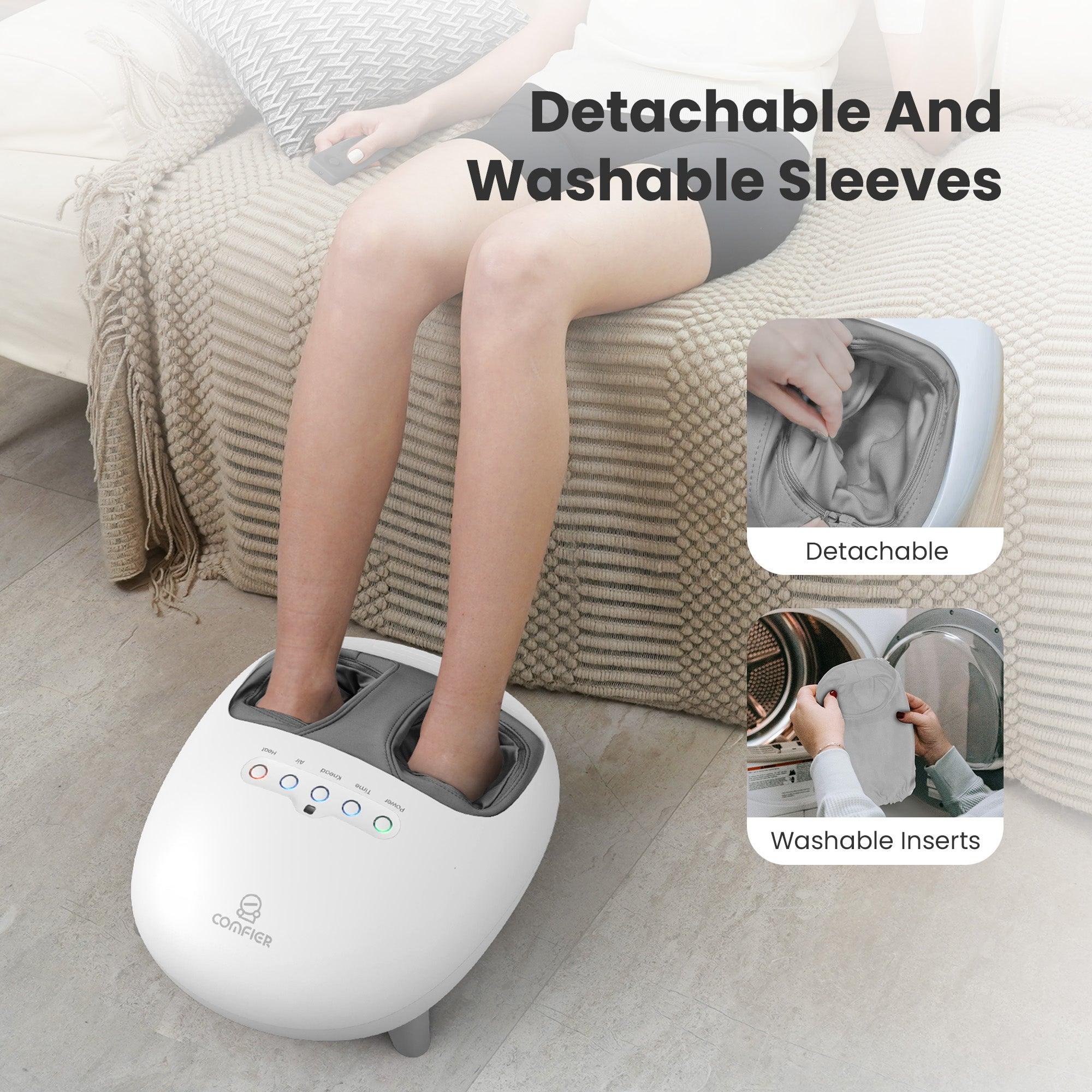 Comfier Foot Massager Comfier Shiatsu Foot Massager with Heat, Kneading and Vibration Massage Electric Heated Foot Massager, Up to size 14 CF- 5332