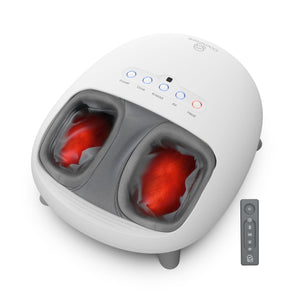 Comfier Foot Massager White Comfier Shiatsu Foot Massager with Heat, Kneading and Vibration Massage Electric Heated Foot Massager, Up to size 14 CF- 5332