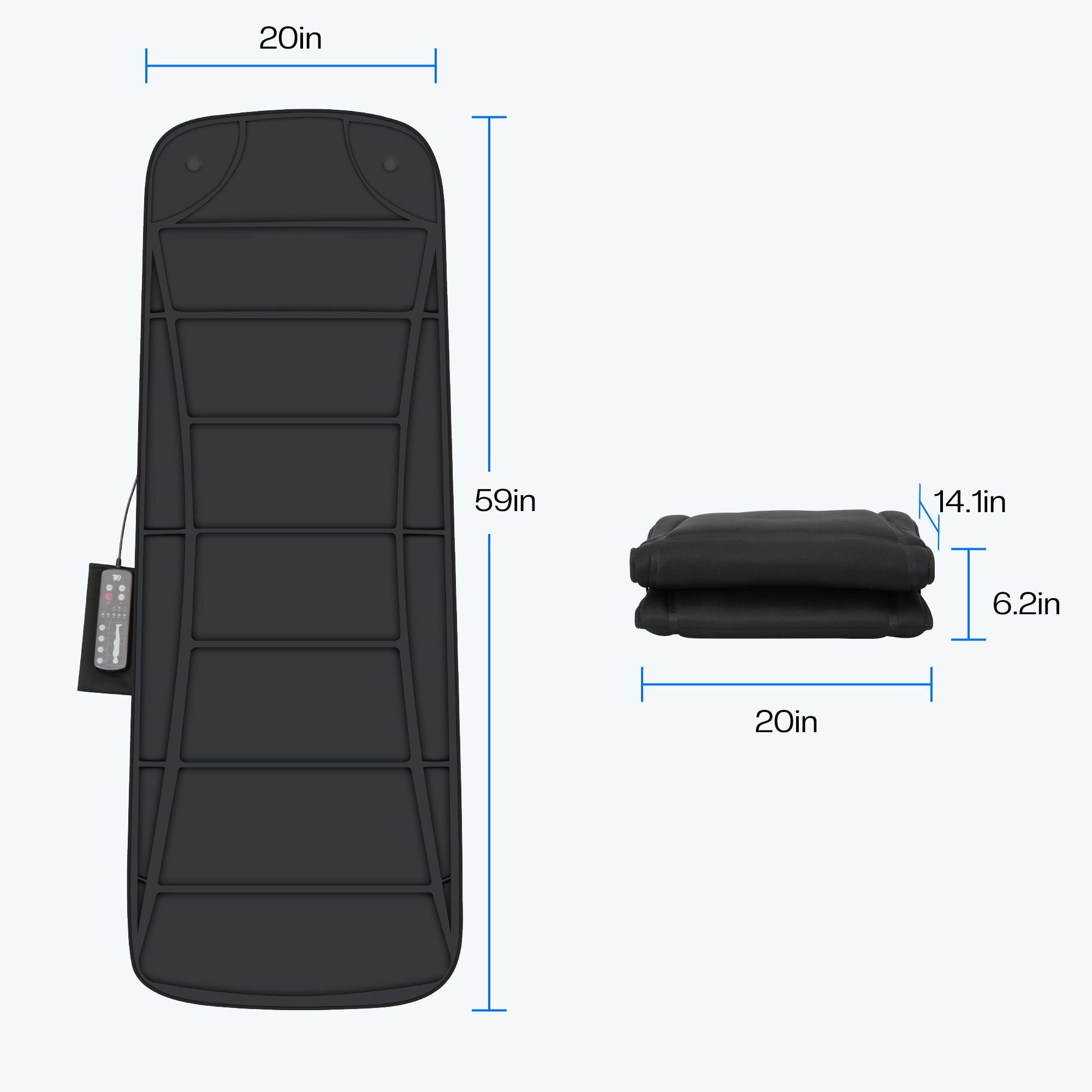 Comfier Full Body Massager CILI Full Body Massage Mat 10 Vibration Massage Motors with Heating for Back, Shoulder, Leg, Gifts for Men Women, Mom Dad, Black CL-3701